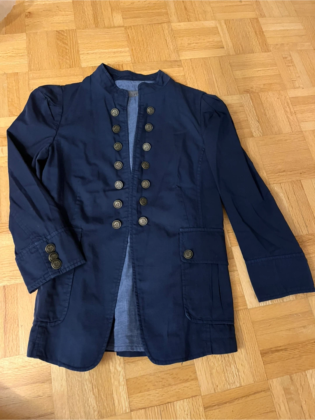 Zara Basic Navy Military-Style Jacket