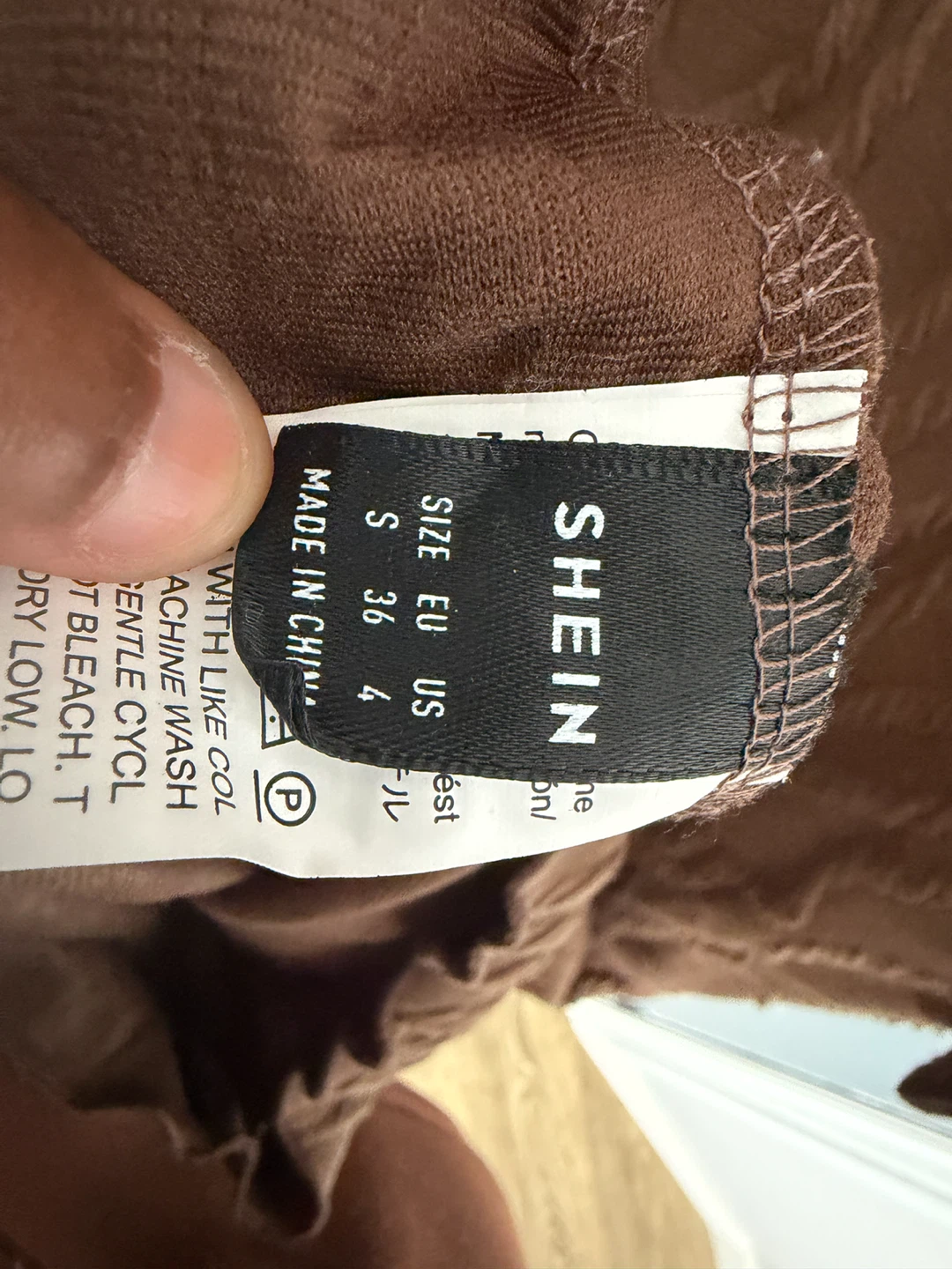 SHEIN Brown Textured Midi Dress - photo 3
