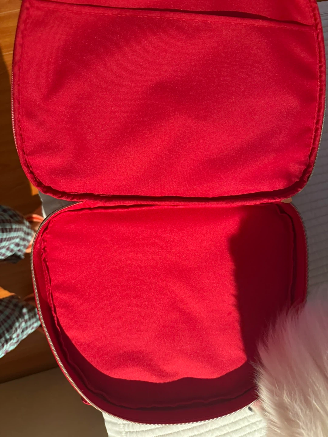Estee lauder cosmetic bag-Red Polka Dot Zippered Organizer Case - photo 4