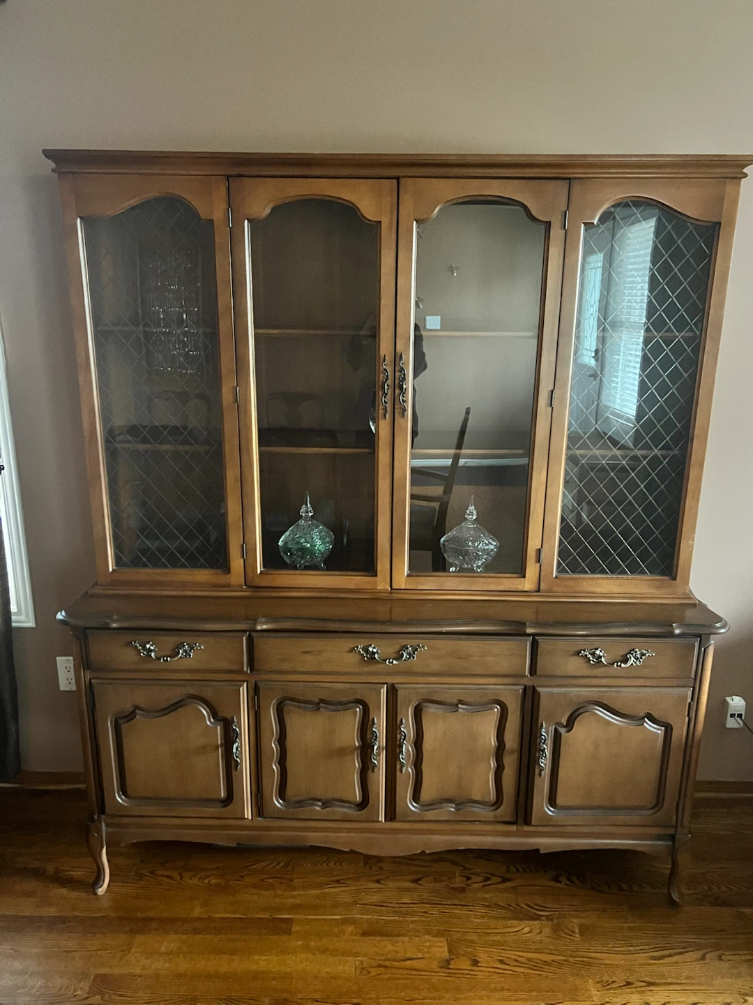Vintage Dining Table Set with Hutch - photo 3