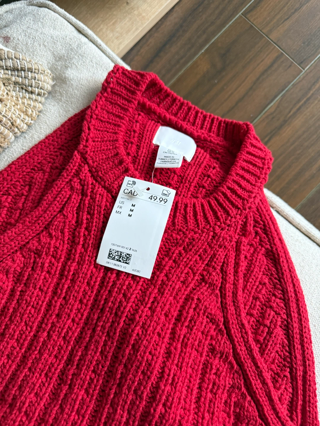 H&M Red Fringe Knit Halter Top - photo 3