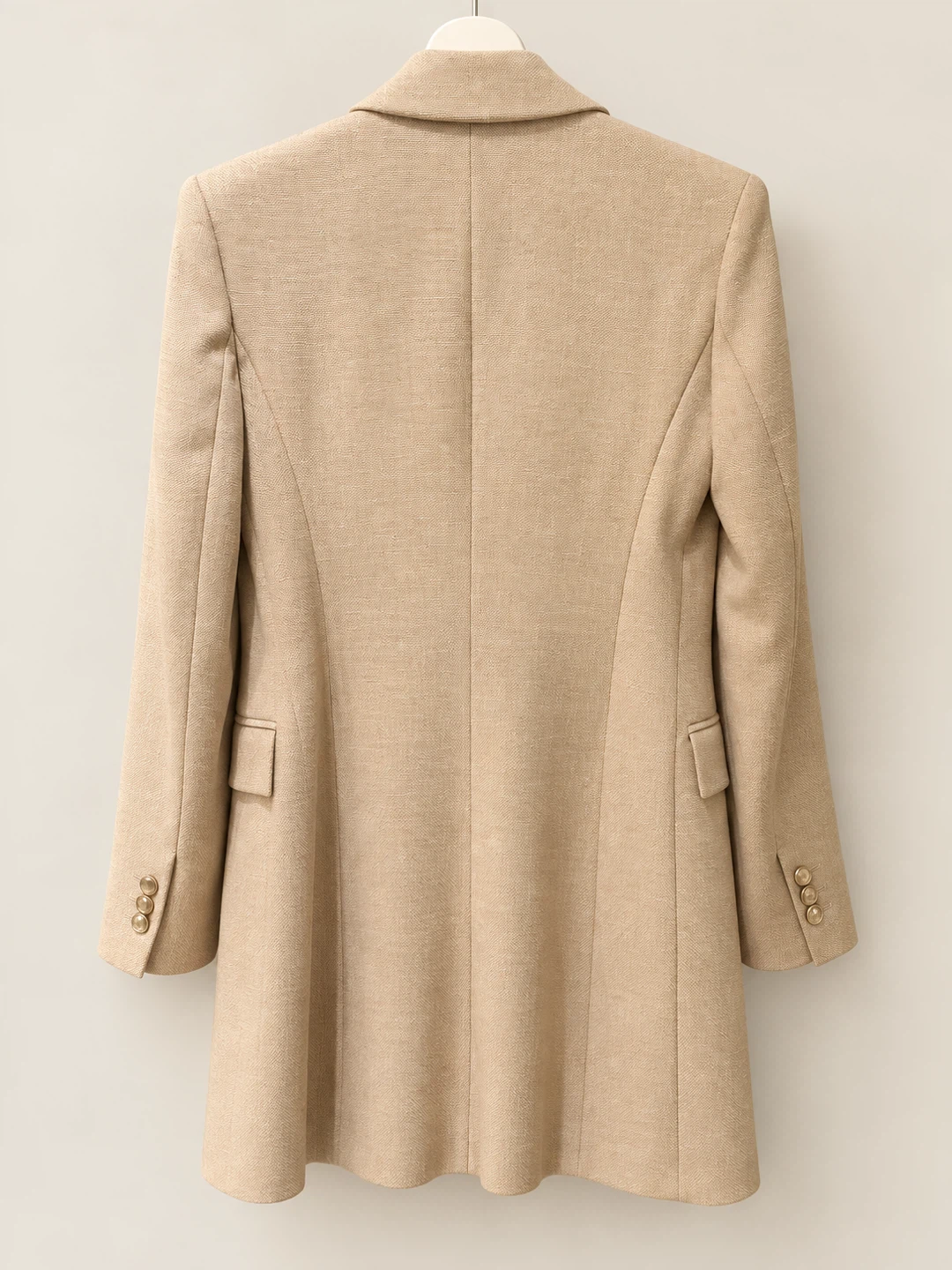 Zara Beige Double-Breasted Blazer - photo 2