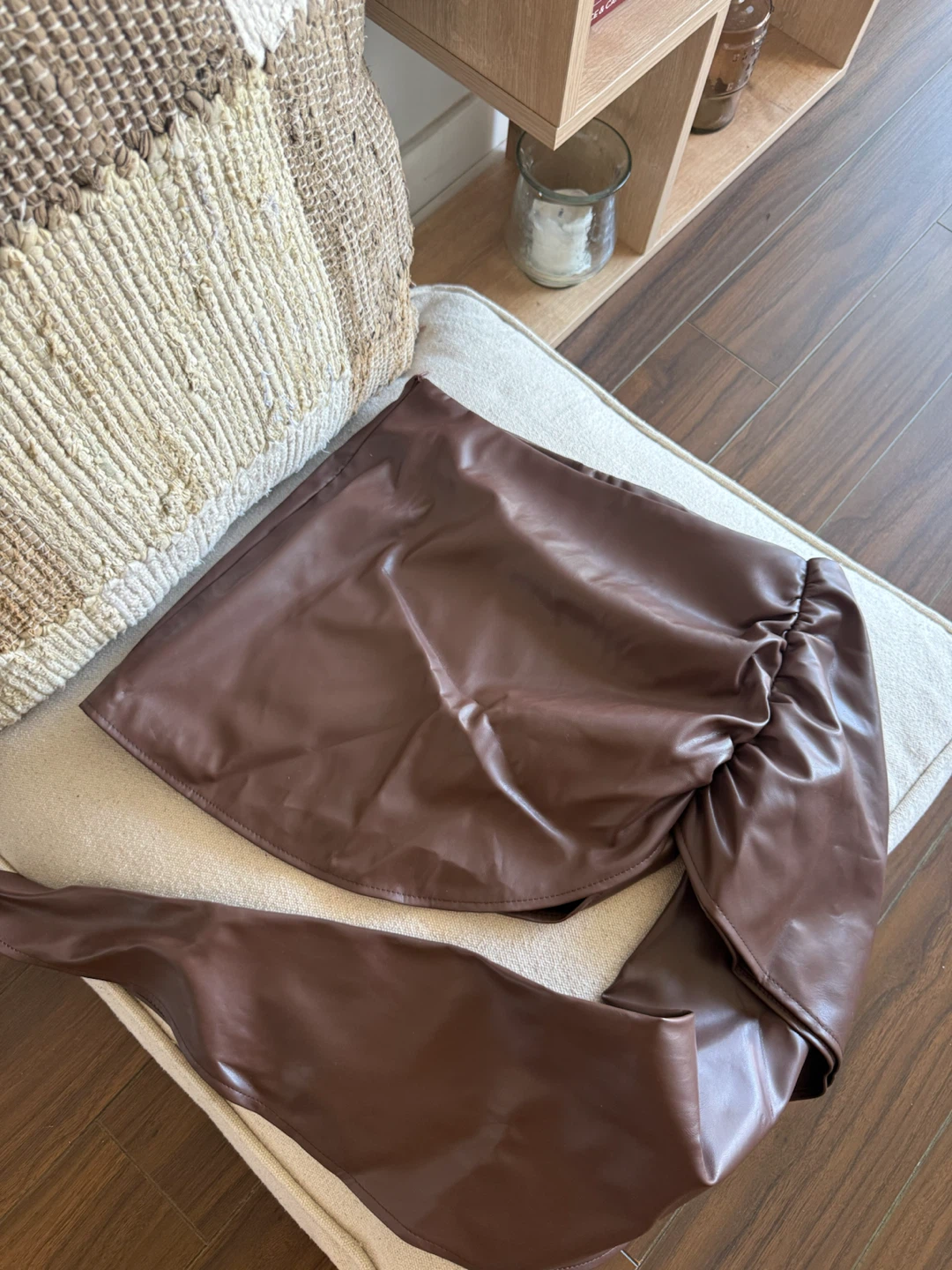 Brown Faux Leather Skirt - photo 2