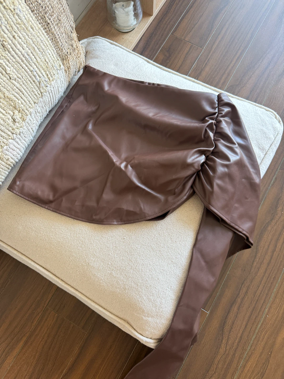 Brown Faux Leather Skirt - photo 3