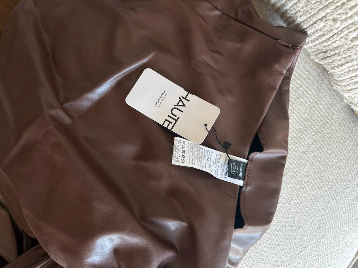 Brown Faux Leather Skirt - photo 5