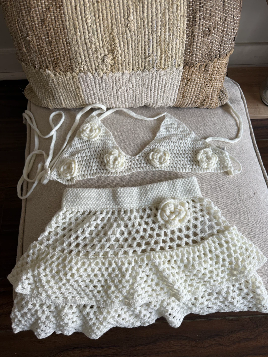 White Crochet Vacation Set