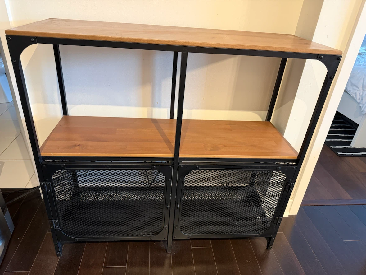 IKEA FJÄLLBO Shelf - Wooden and Metal Storage Shelf