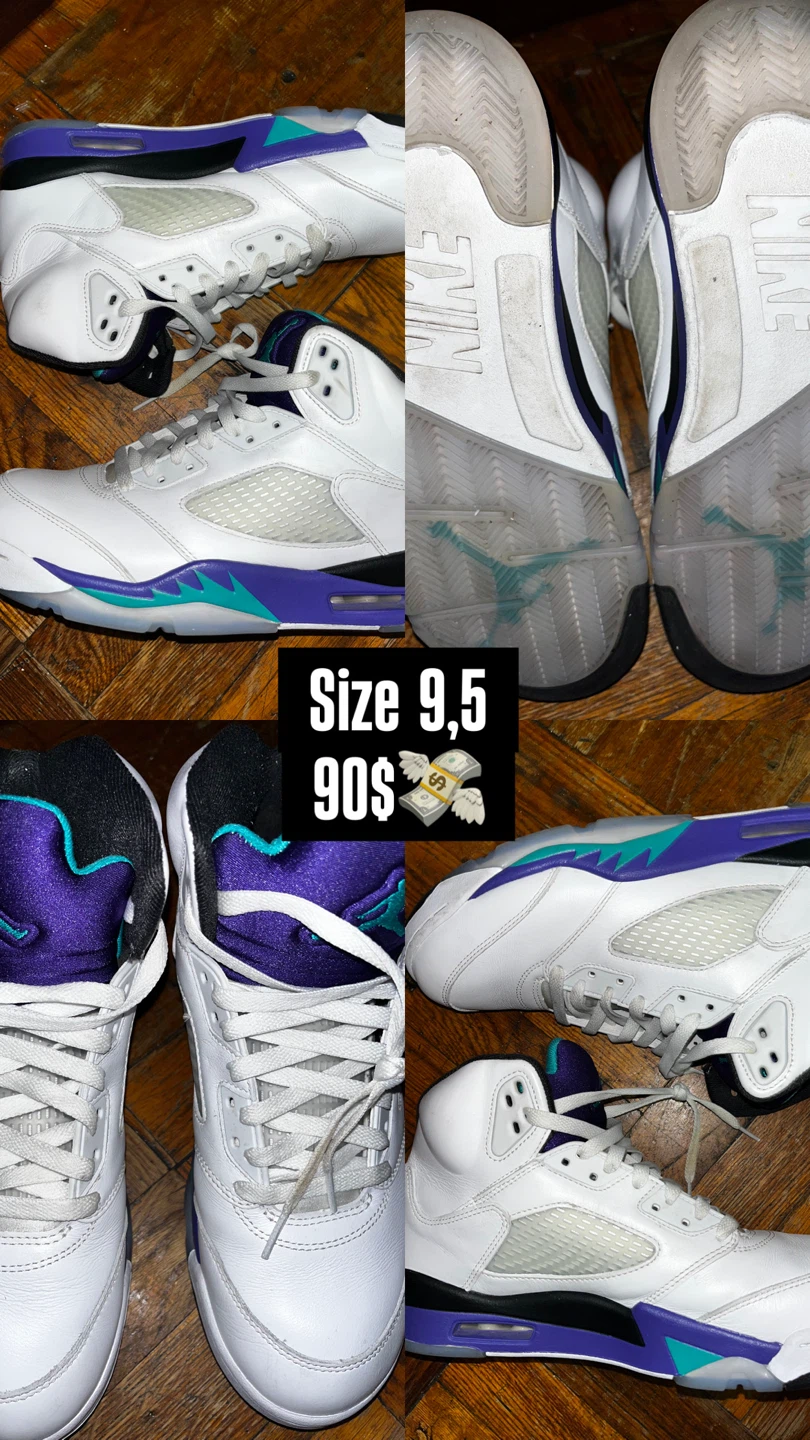 Nike Air Jordan 5 Retro Grape Size 9.5