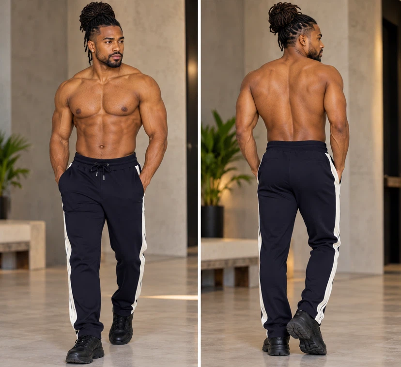 Champs Men's Designer Track Pants with Side Stripes