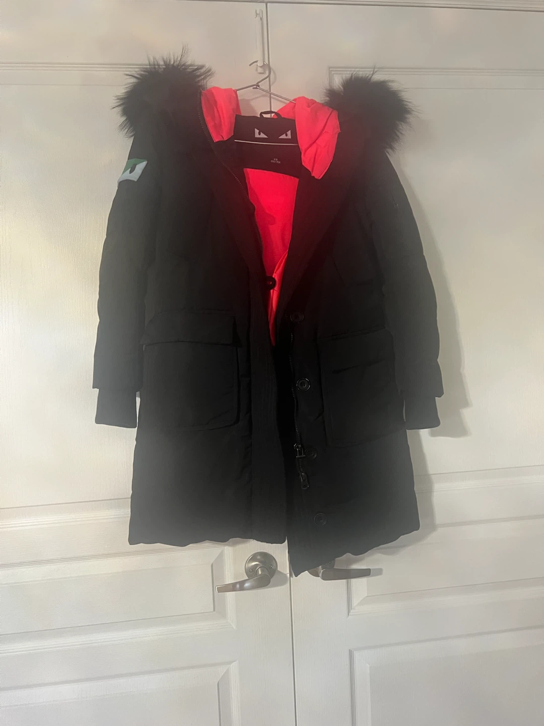 Fendi Black and Pink Parka