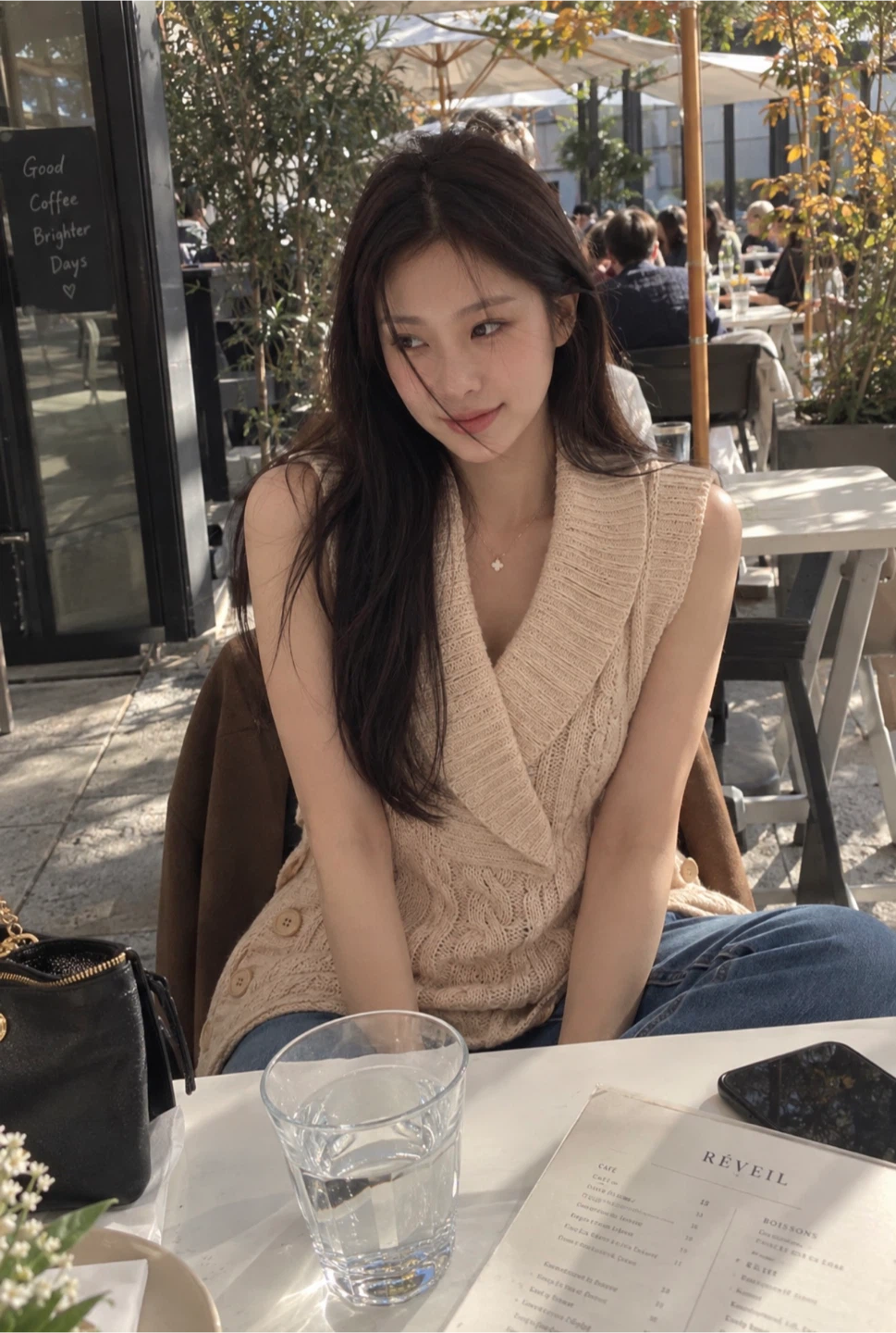 BCBGMAXAZRIA Sleeveless Knit Sweater Vest