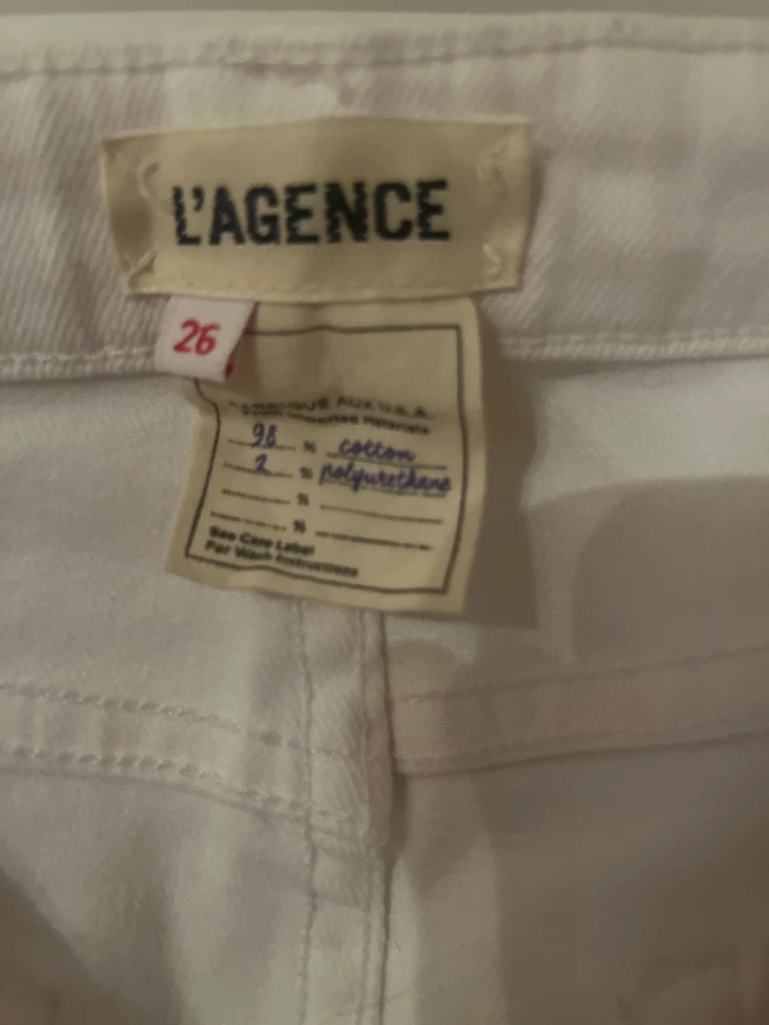 L'Agence White Distressed Jeans - photo 3