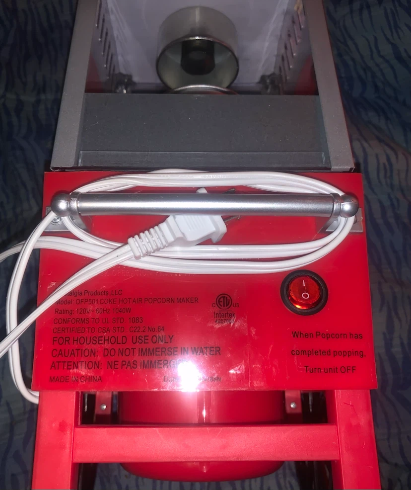 Nostalgia Products Coca-Cola Hot Air Popcorn Maker - photo 3