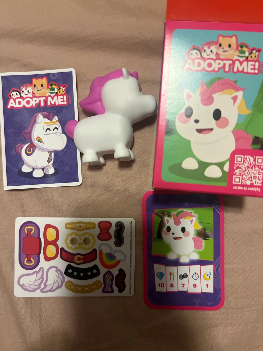 Adopt Me! Unicorn McDonald’s toy