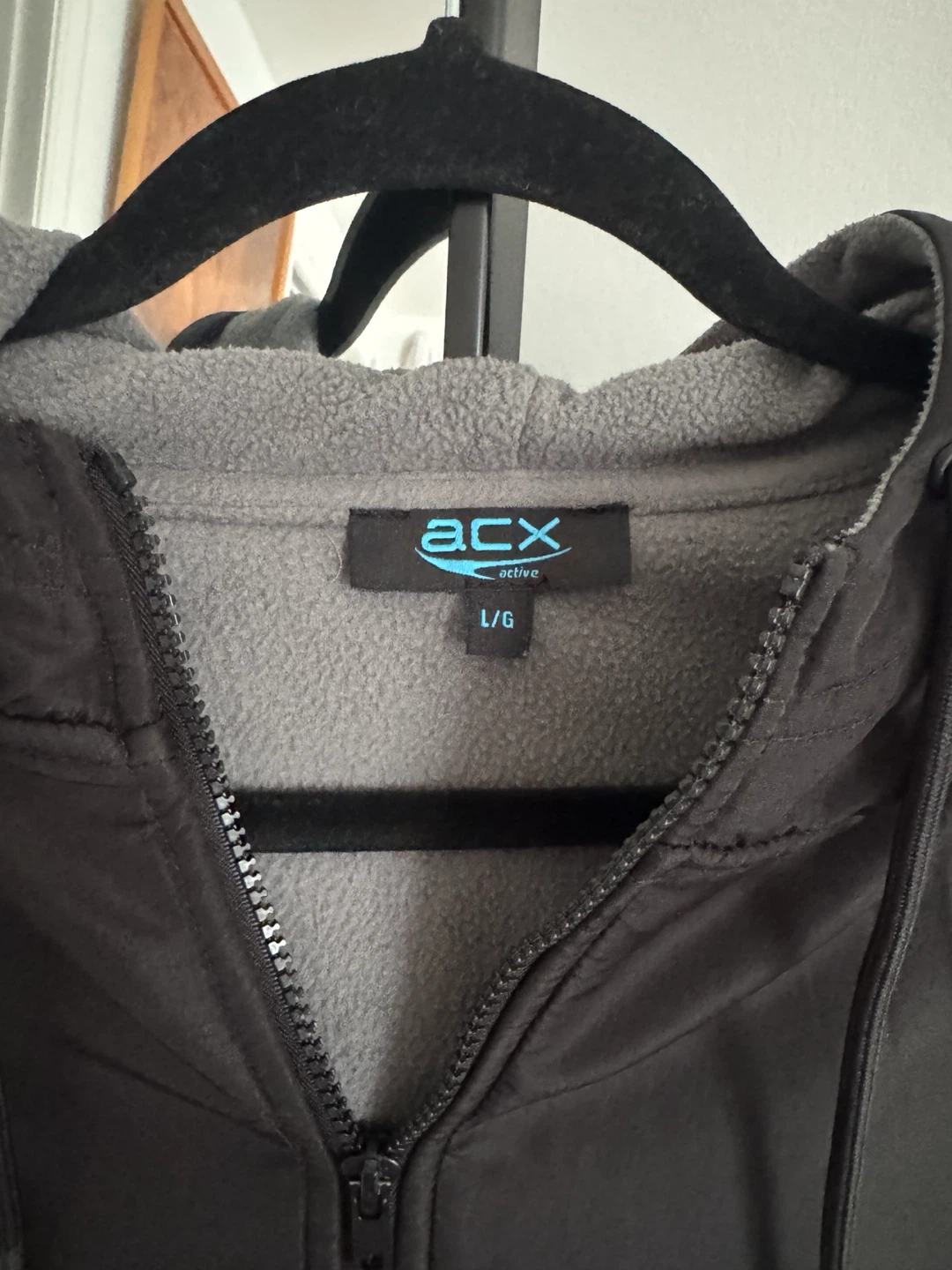 ACX Active Grey and Black Fleece Hoodie - photo 2