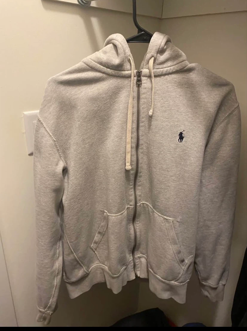 Polo Ralph Lauren Grey Zip-Up Hoodie Large - photo 2