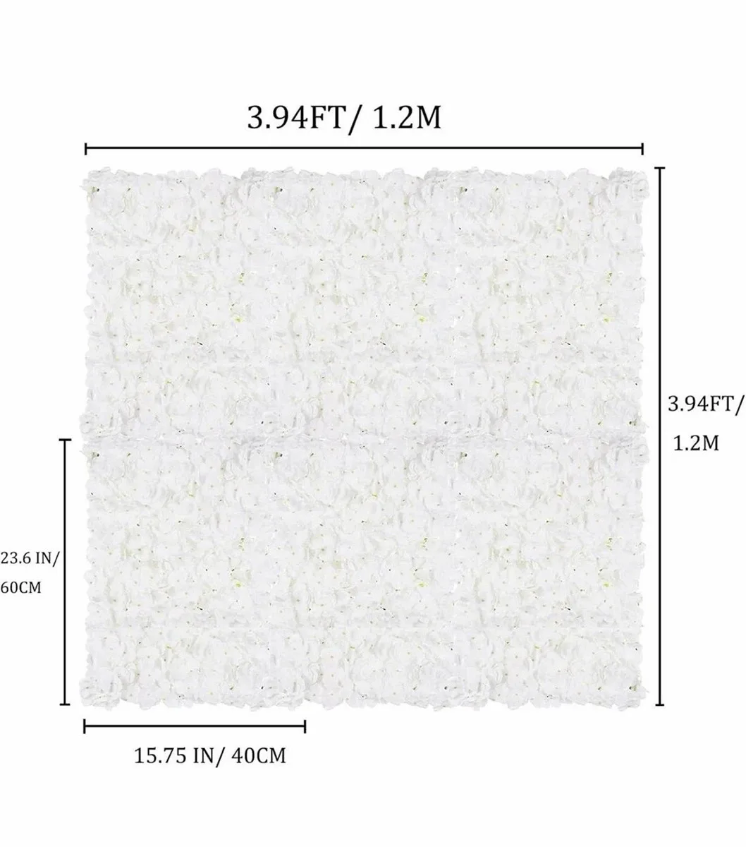 6pc Artificial Flower Wall Panel Backdrop - photo 3