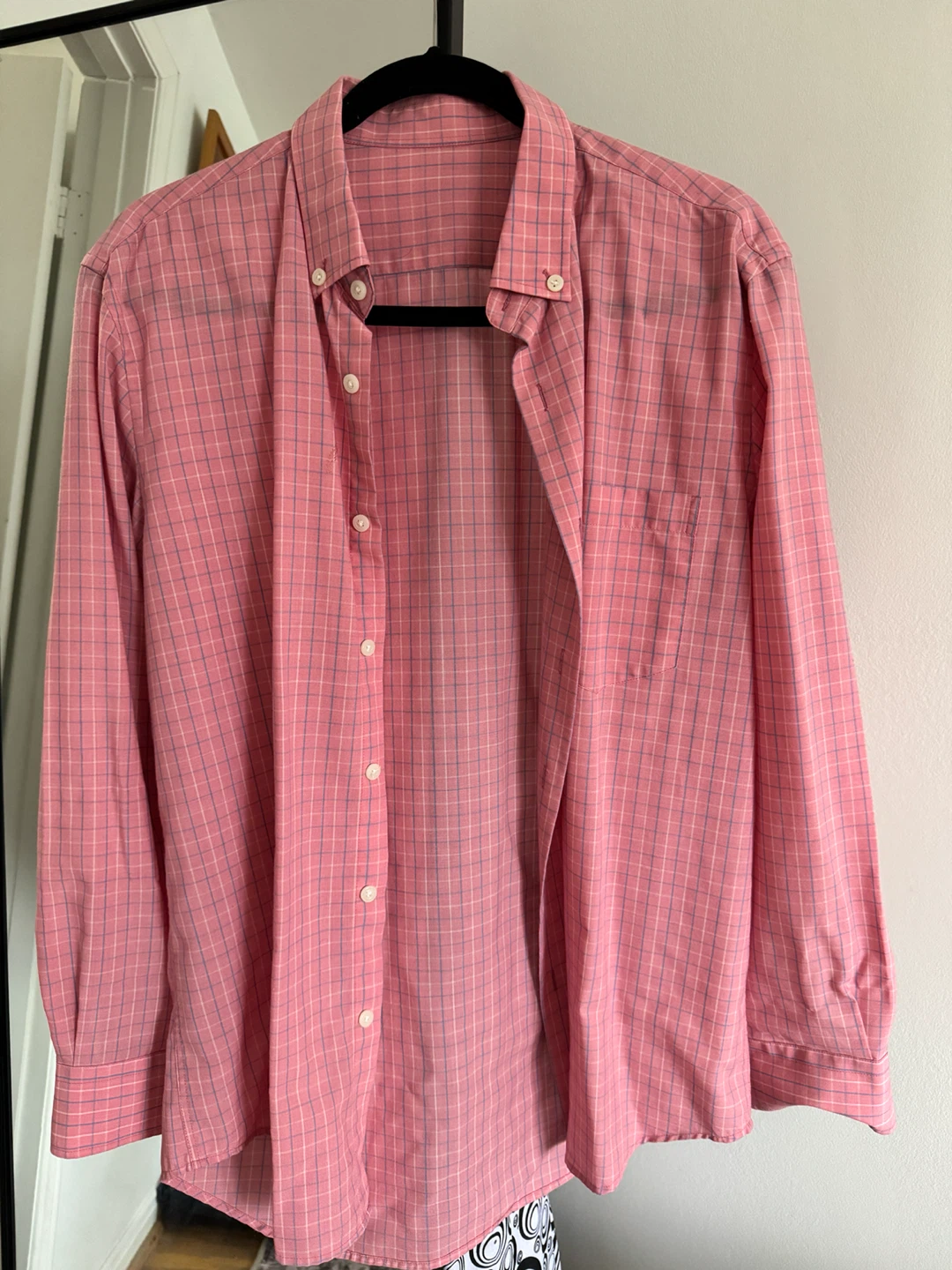 Pink plaid long-sleeve button-down shirt - photo 2