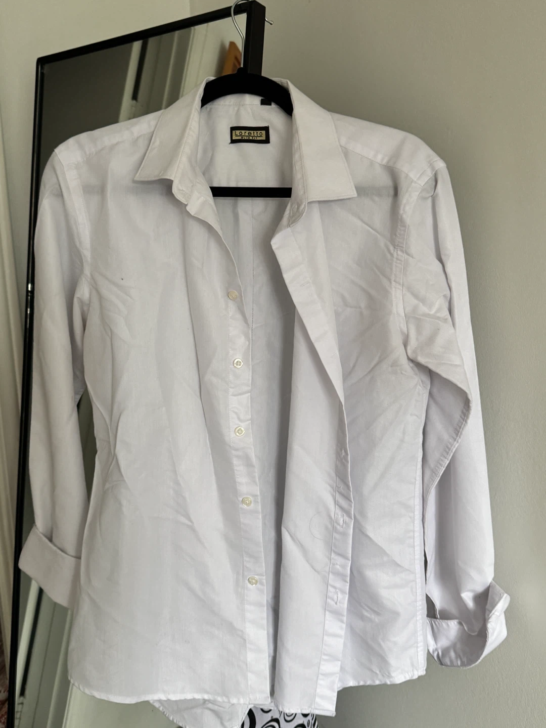 Loretto Slim Fit White Dress Shirt