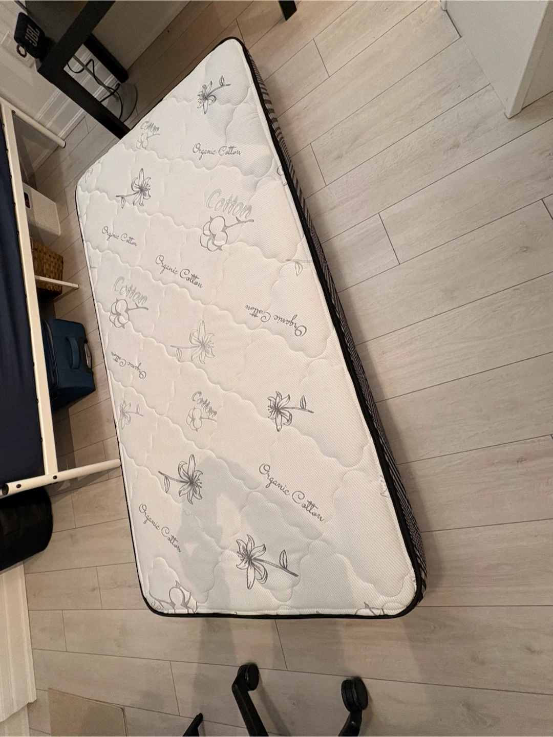 Twin Mattress (Adam Bedding Organic Cotton Hard Foam Mattress)