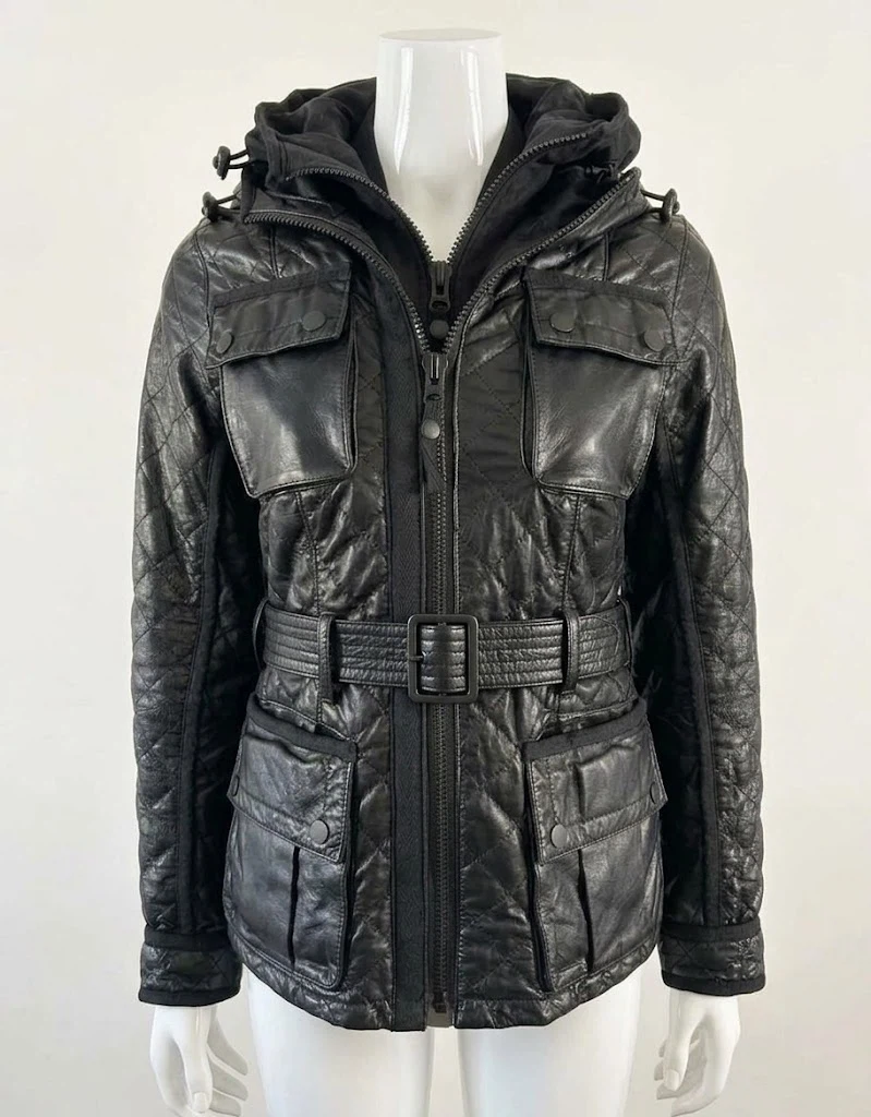 Danier Leather Quilted Thinsulate Jacket with Zip-In Hoodie