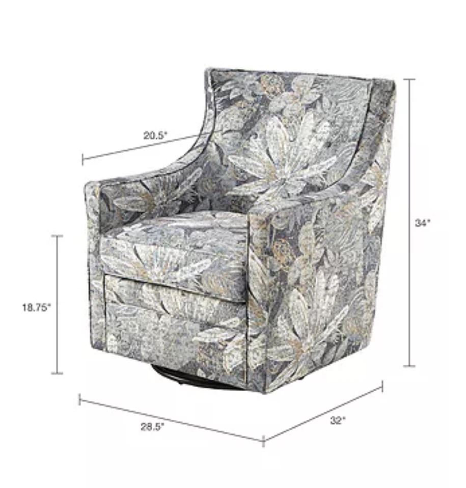 Floral Print Swivel Chair - photo 5