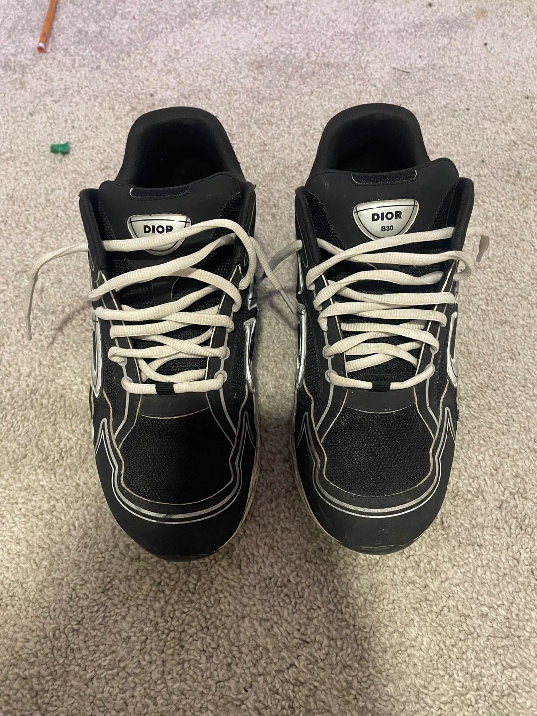 Dior B30 Sneakers Black and Silver - photo 2