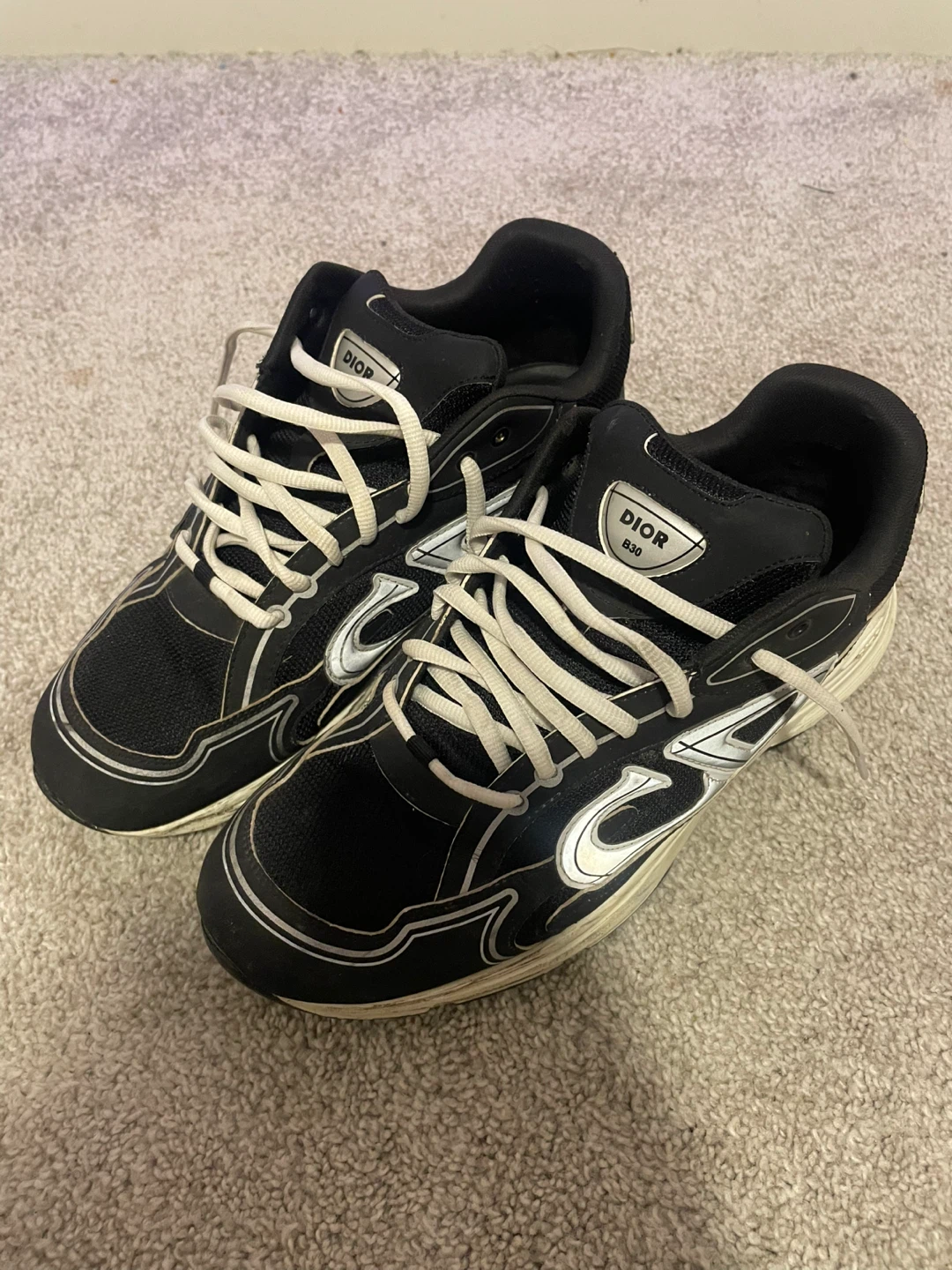 Dior B30 Sneakers Black and Silver - photo 3
