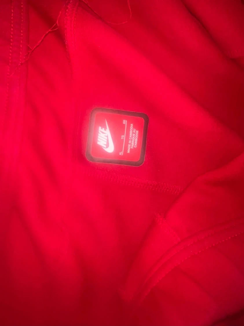 Red Nike Tech Fleece Joggers