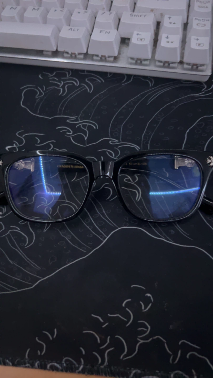 Chrome Hearts black frame glasses