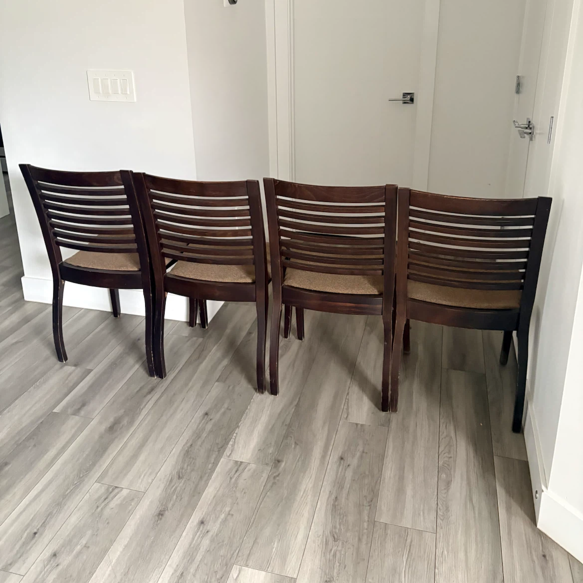 4 Wooden Dining Chairs - photo 4