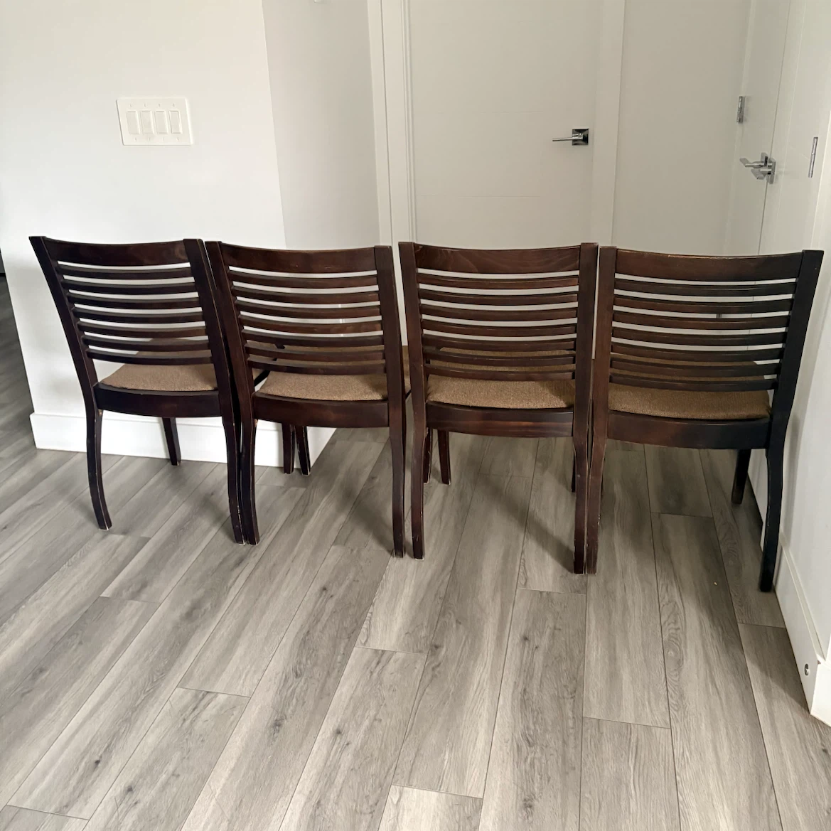 4 Wooden Dining Chairs - photo 5