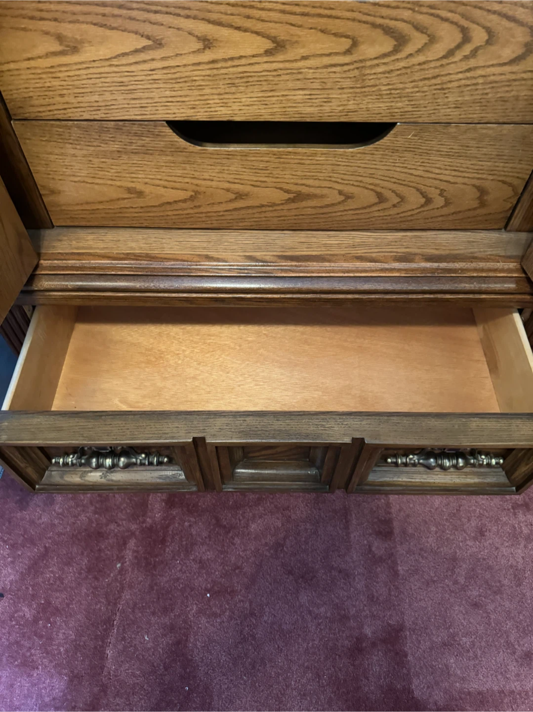 Vintage Oak Wood Armoire Cabinet - photo 3