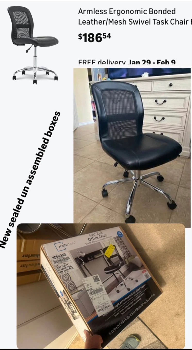 Armless Mesh Task Chair - photo 2