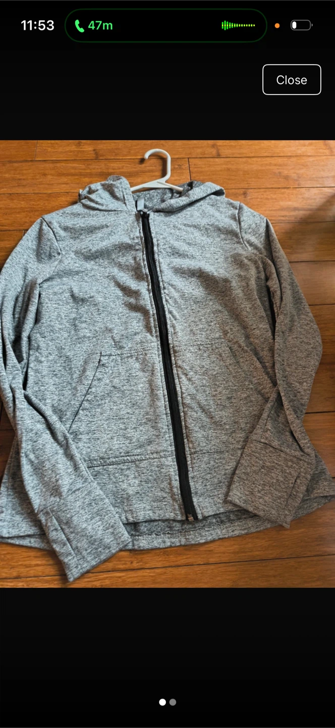 Gray Heather Zip-Up Hoodie