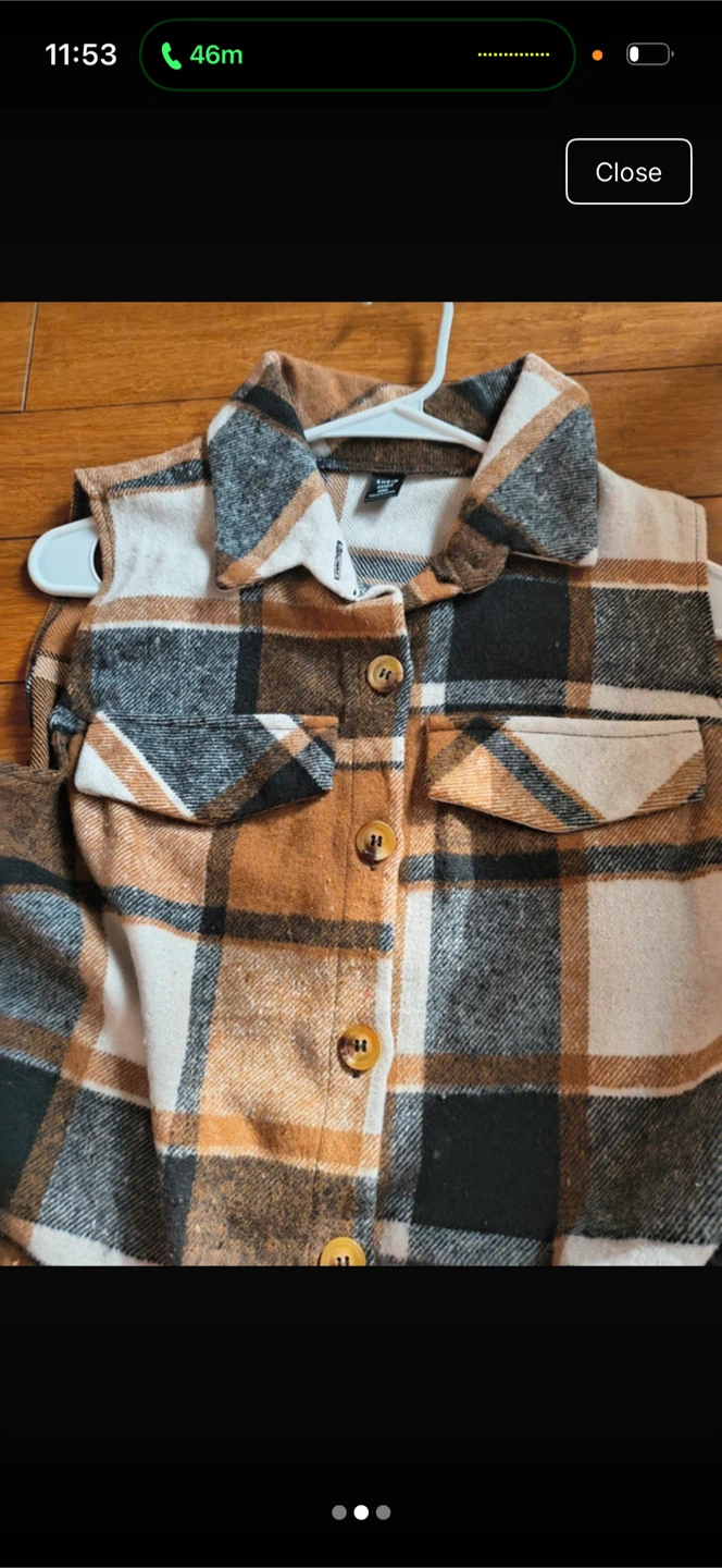 SHEIN Plaid Button-Up Vest - photo 2