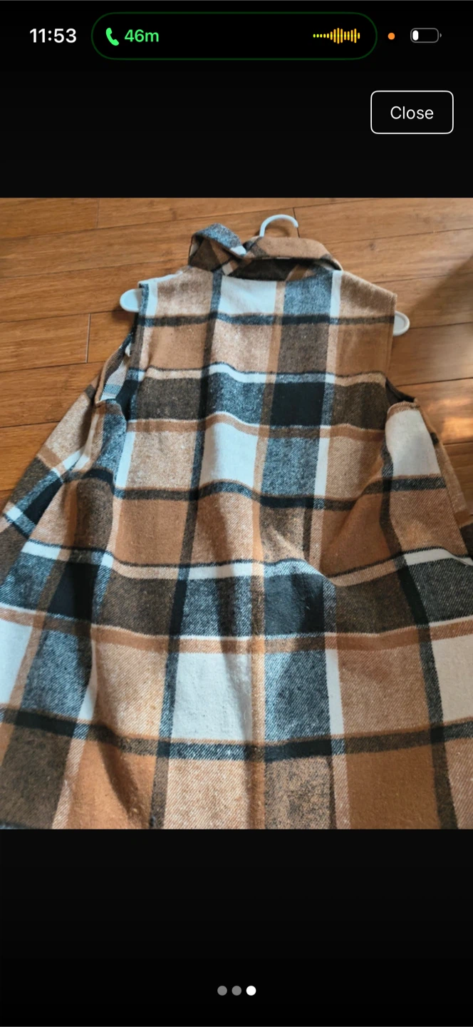 SHEIN Plaid Button-Up Vest - photo 3