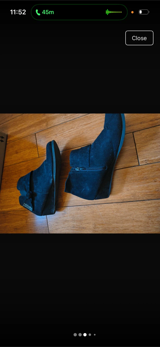 Kelly & Katie black wedge booties - photo 3