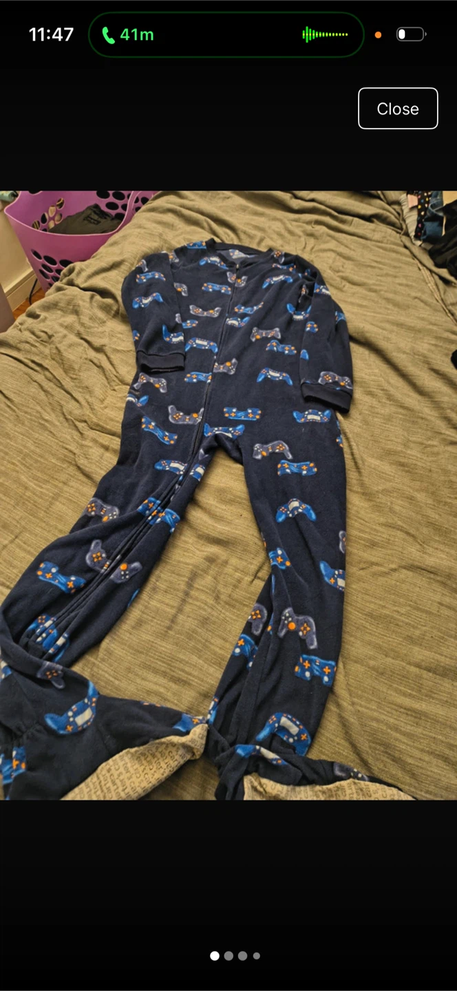 Carter's fleece one-piece pajamas size 10