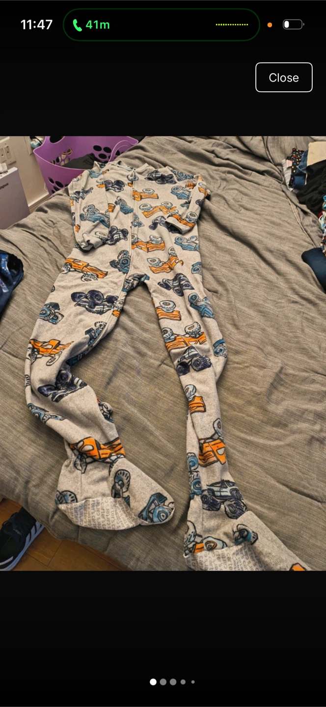 Carter's fleece one-piece pajamas size 10 - photo 5