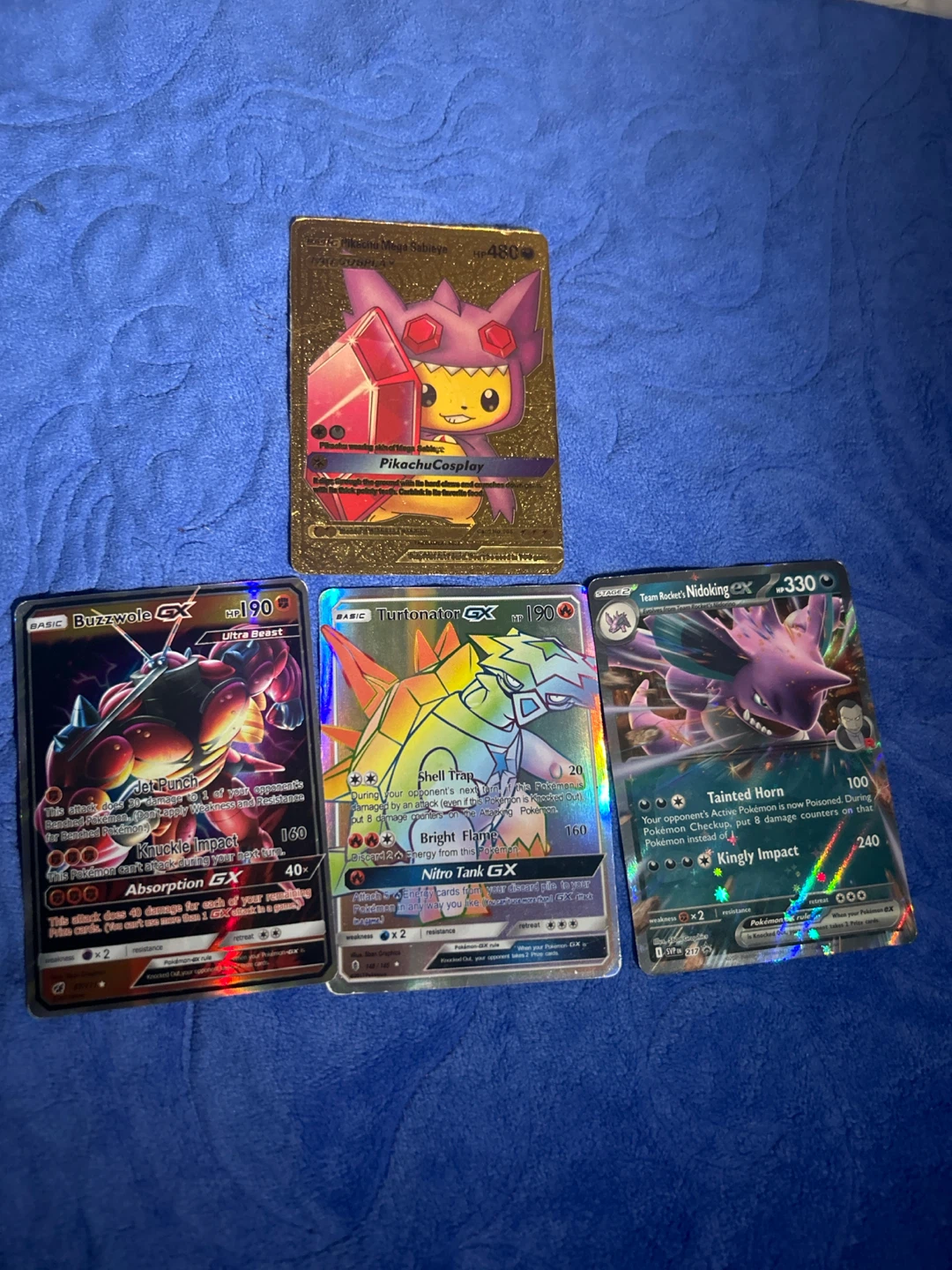 Set of 4 Pokemon Trading Cards