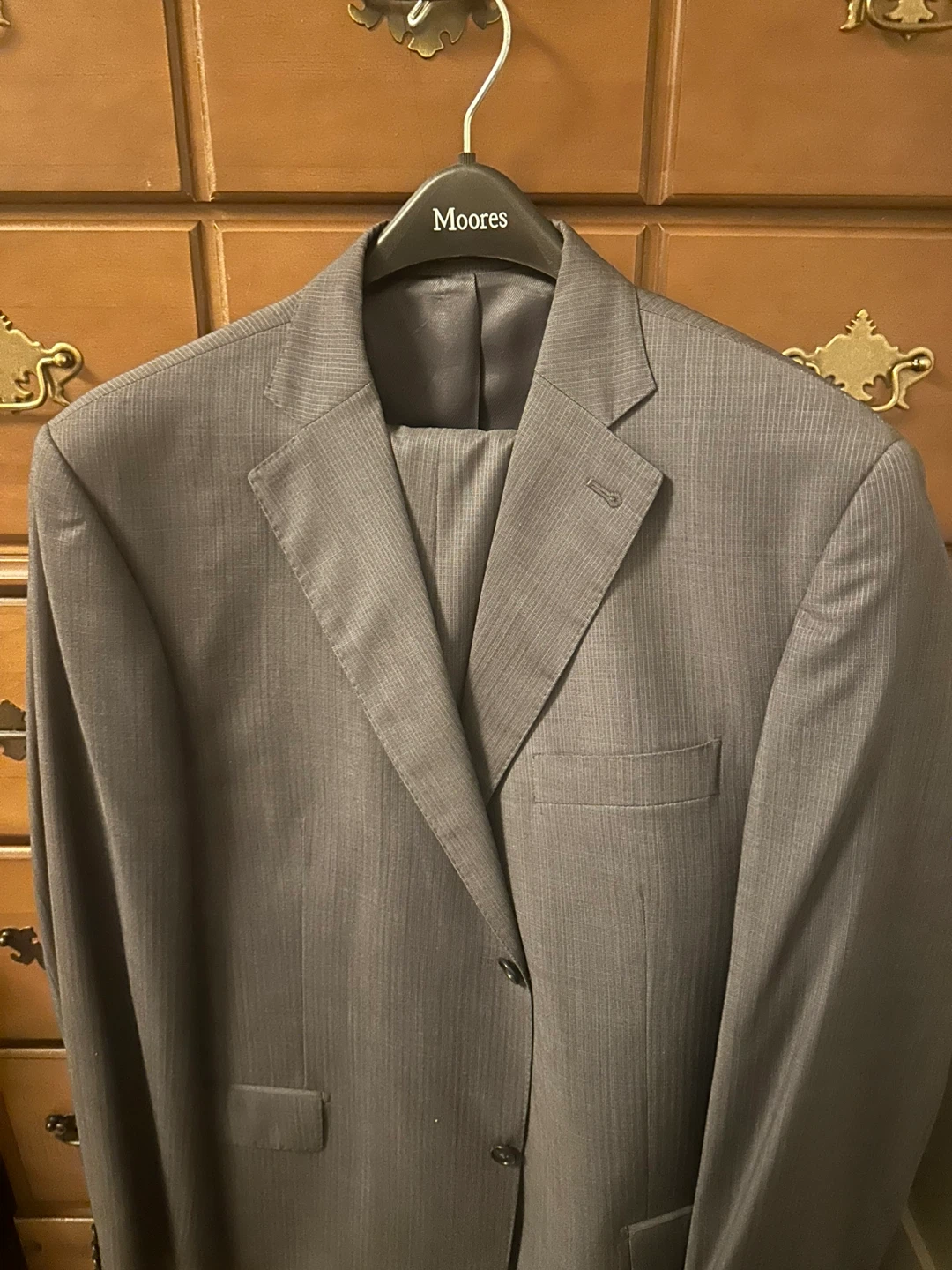 Moores Men's Grey Suit 46L Jacket and 40L Pants - photo 2