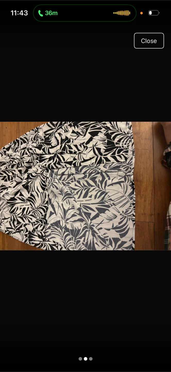 Black and White Tropical Print Wrap Skirt - photo 2