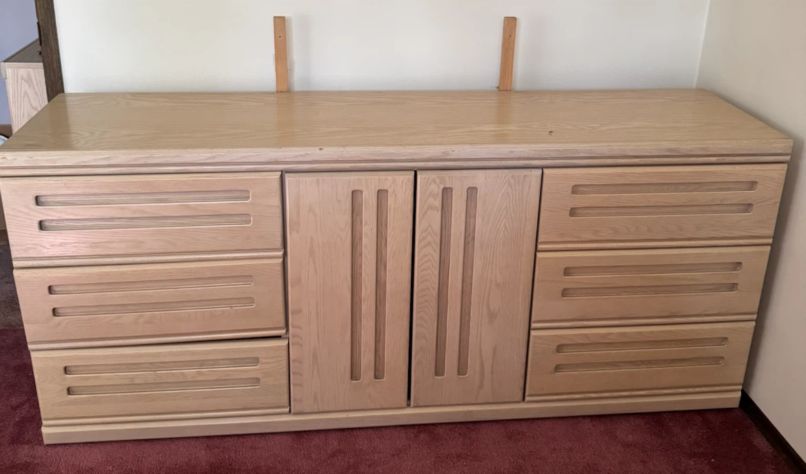 Light Oak Dresser with Mirror