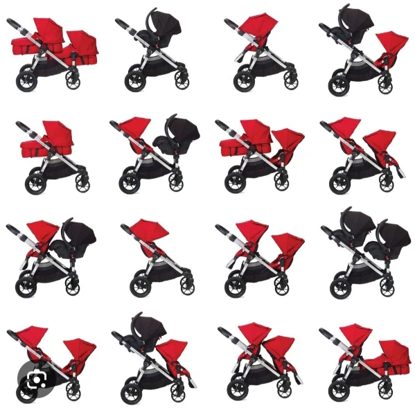 Baby Jogger City Select Double Stroller - Red - photo 2