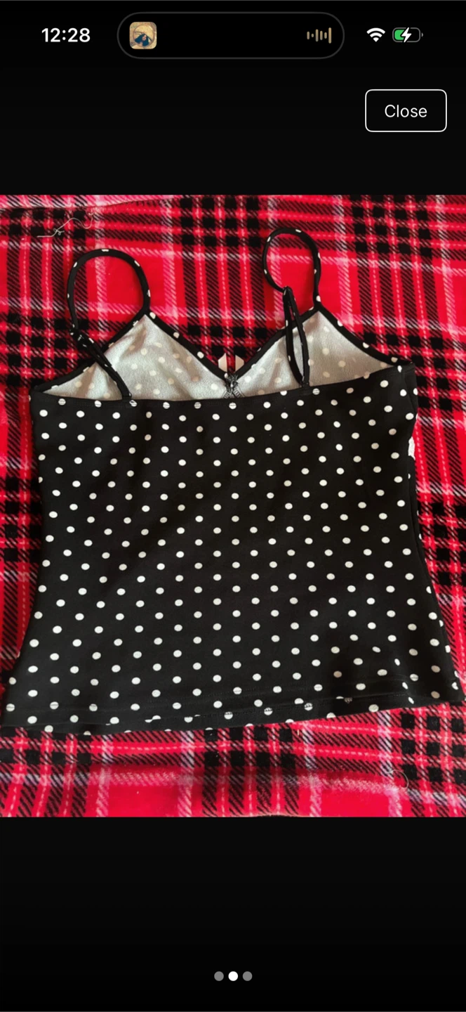SHEIN Polka Dot Cami Top Black Size L - photo 2