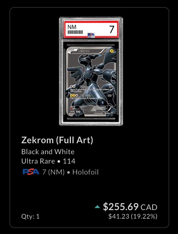 2011 Pokemon B&W Zekrom #114 PSA 7 - photo 5