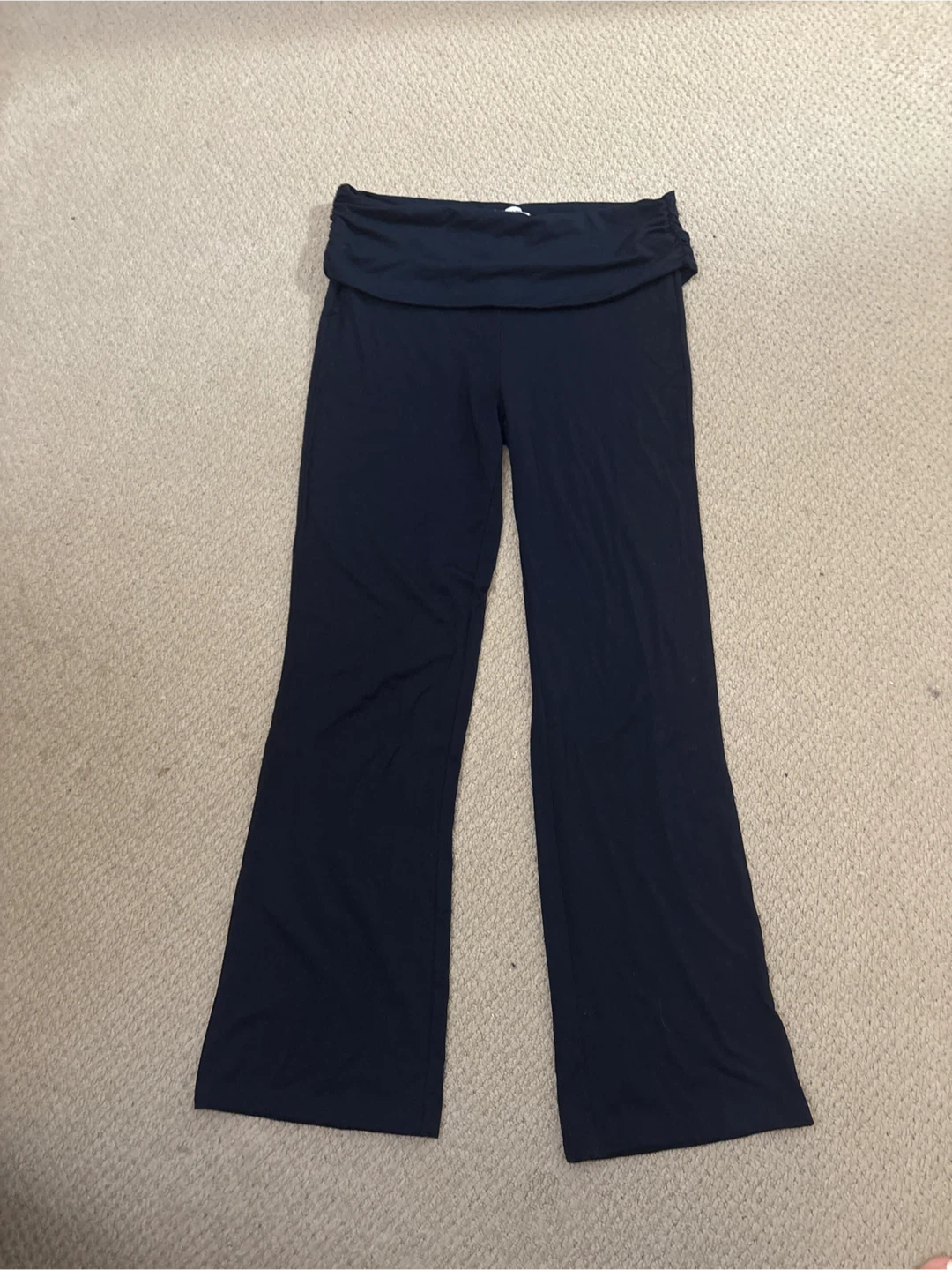 Garage Navy Fold-Over Waist Pants - Small