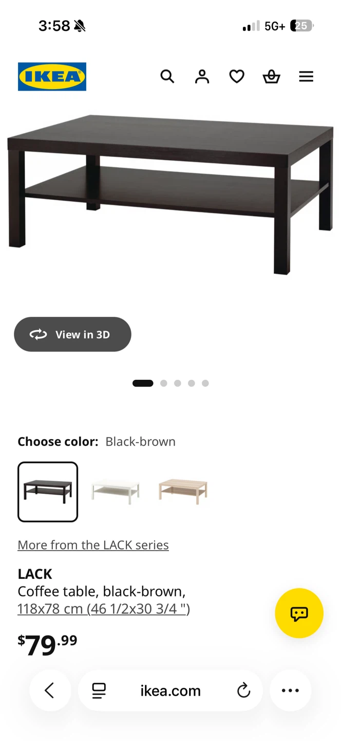 IKEA LACK Coffee Table in Black-Brown - photo 2