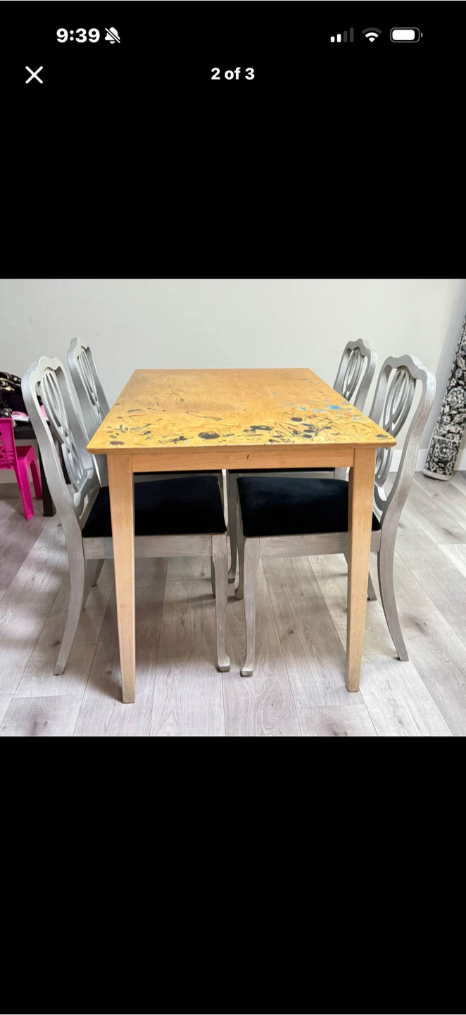 Dining Table Set with 4 Chairs – For Sale